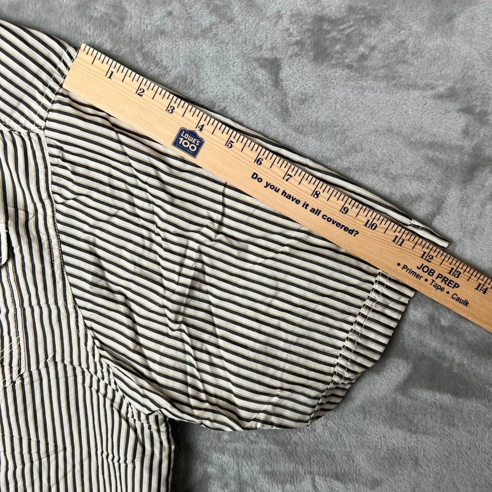 The North Face Mens‎ XL Short Sleeve Button Down Striped Pocket Shirt